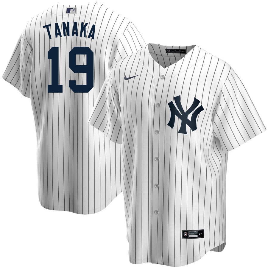 2020 Nike Men #19 Masahiro Tanaka New York Yankees Baseball Jerseys Sale-White